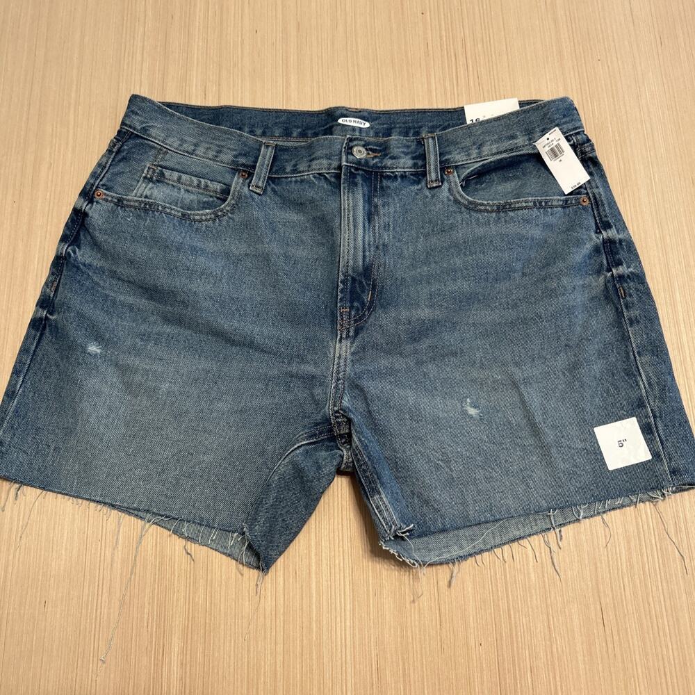 NWT Old Navy Woman's Denim Shorts Size 16 Cut Off‎ High Rise Jean Shorts New